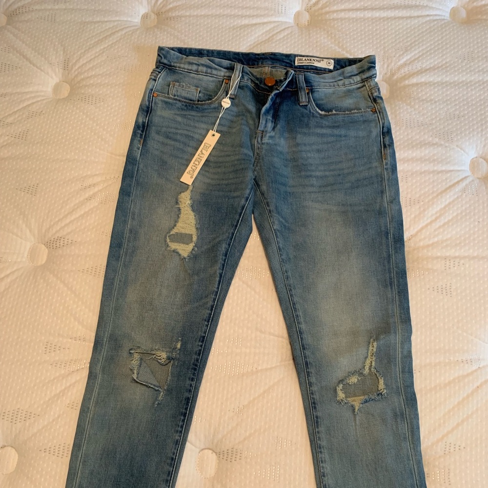 BlankNYC Distressed Skinny Jeans